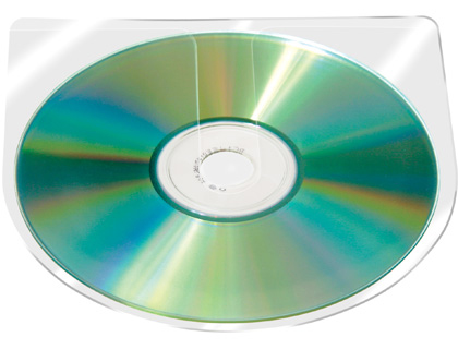 10 fundas para CD/DVD  Q-Connect autoadhesiva sin solapa